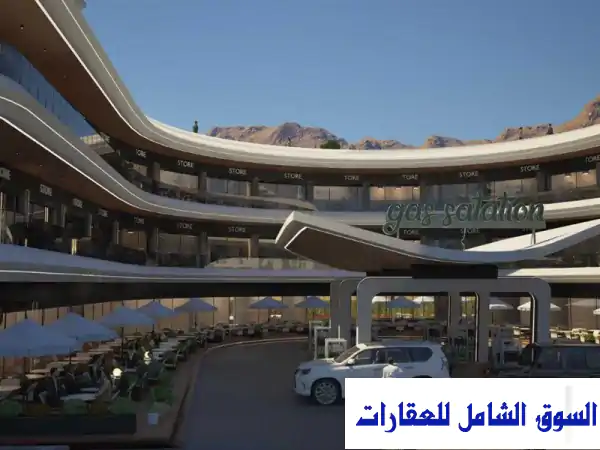 امتلك دوبلكس تجاري فاخر بـ Blue Hub الجلالة: دابل فيو ساحر (بحر وجبل) + روف لاونج خاص وتقسيط 8 سنوات!