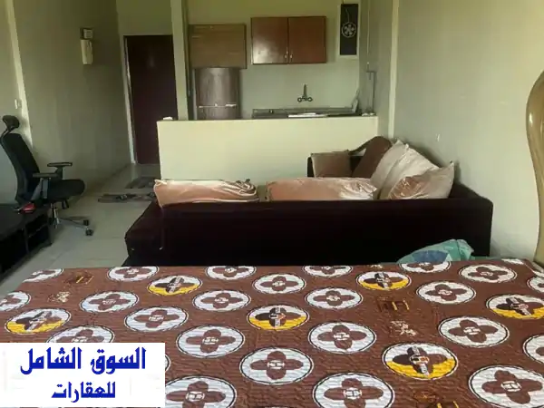 استوديو مفروش للإيجار الشهري بالشارقة | إطلالة المجاز والبحيرة | بدون عمولة