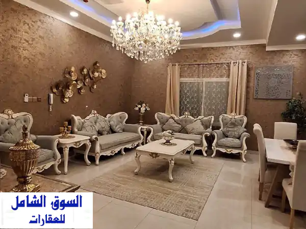 للإيجار: شقة فاخرة مفروشة بالكامل بالرفاع الحجيات (3 غرف نوم) | شامل الكهرباء والماء