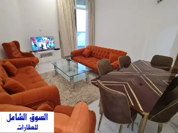 إيجار شهري عجمان: شقة غرفتين وصالة فاخرة ببرج الواحة...