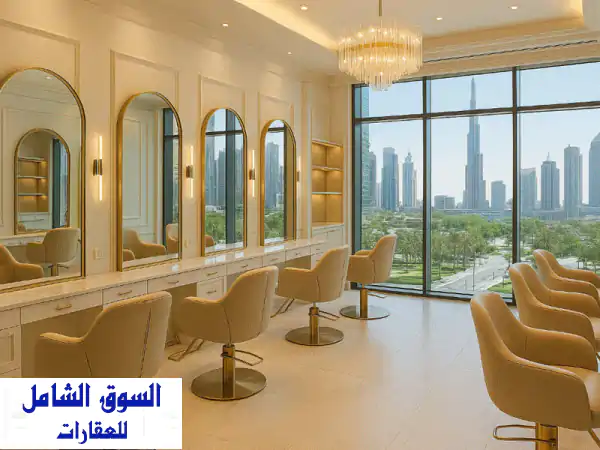 فرصة استثمارية ذهبية: صالون تجميل فاخر للبيع قرب برج خليفة بدبي - جاهز للتشغيل الفوري!