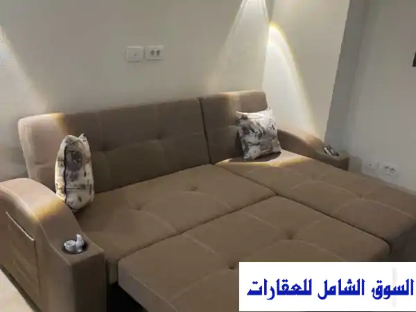 شقة فاخرة للإيجار بالعلمين الجديدة - الحي اللاتيني | مفروشة بالكامل 60م² بـ 15000 ج.م/شهر