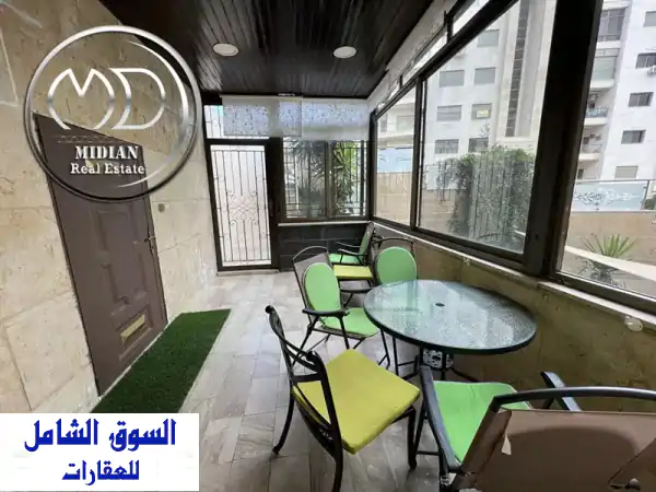 شقة أرضية مفروشة فاخرة للإيجار دير غبار | 120م + تراس 30م...