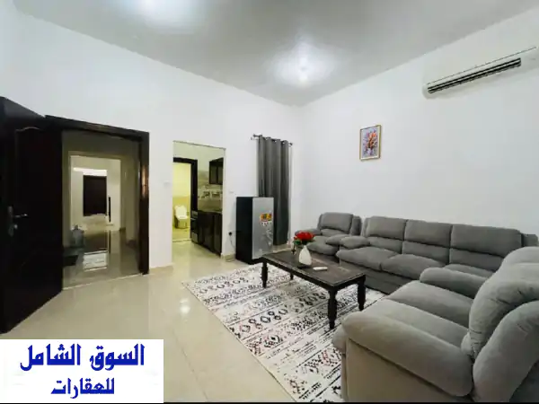 إيجار شهري مريح للعائلات: غرفة وصالة مفروشة بالكامل...