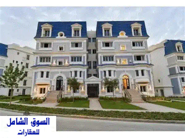 شقة ريسيل فاخرة 168م فيفث سكوير التجمع الخامس | 3 غرف نوم تشطيب كامل فيو لاندسكيب مباشر | برايم لوكيشن بالتقسيط المريح