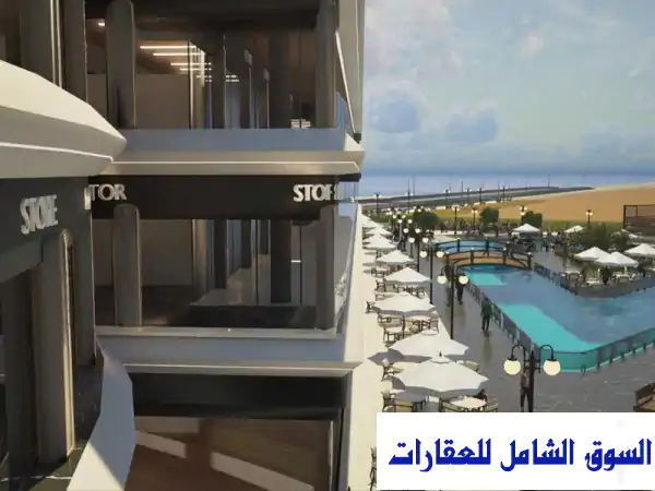 محل تجاري 100م للبيع بالتقسيط في بلو هب الجلالة العين السخنة | بمول محطة بنزين وشحن كهرباء