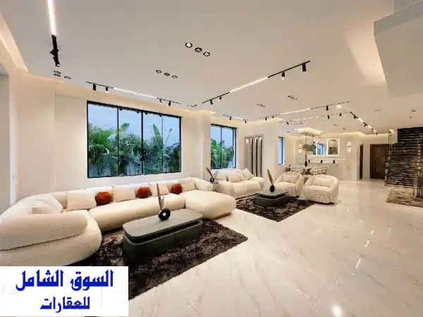 دوبلكس فندقي فاخر للبيع بالتجمع الأول - فلل الياسمين 6 | مفروش بالكامل، مسبح خاص وتشطيب جديد