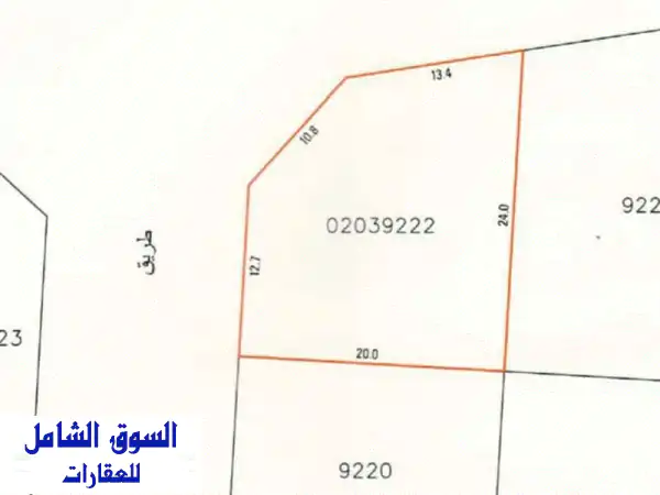 أرض صناعية للبيع شرق الحد | فرصة استثمارية 414م² بسعر...