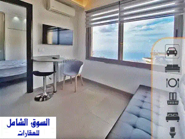 شقة أنطلياس للإيجار: مفروشة بالكامل | غرفة نوم وتراس خاص 110م² | موقع استراتيجي قرب الأوتوستراد