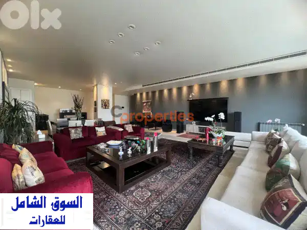 شقة فاخرة للبيع في السيوفي، بيروت | 240م² + تراس 100م² |...