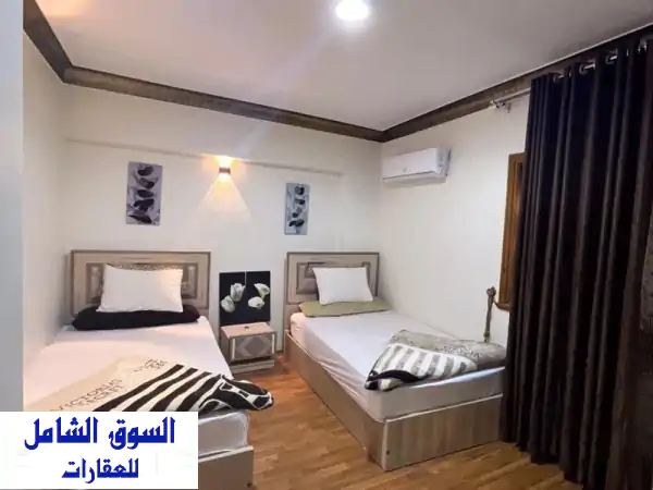 استوديو فندقي فاخر للإيجار بالمهندسين (يومي/شهري) | من المالك مباشرة بدون عمولة | موقع استثنائي