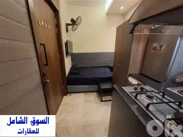 استوديو مفروش للإيجار الشهري بـ 250$ | مساحتك الهادئة والخاصة لشخص واحد (بدون نوافذ)