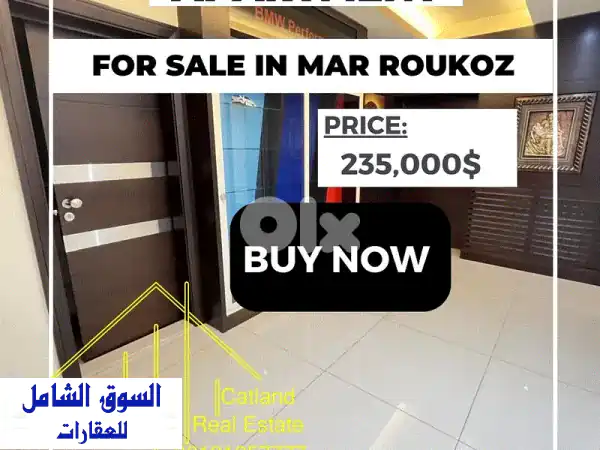 GF Apartment for sale in Mar roukoz 130m2 with garden 150m2 for $235 K