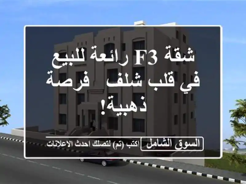 شقة F3 رائعة للبيع في قلب شلف - فرصة ذهبية!