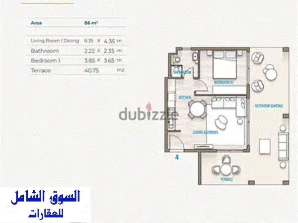 ستوديو أرضي فاخر 80 متر² بـ ساوث ميد - طلعت مصطفى | فرصة ذهبية من المالك!