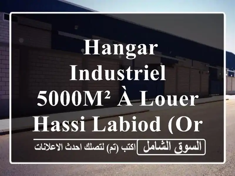  hangar Industriel 5000m² à Louer - Hassi Labiod (Oran) - Emplacement Idéal!