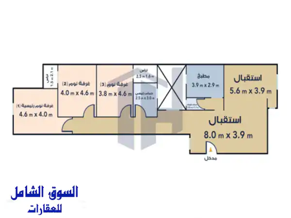 شقة لإعادة البيع 180 م كفر عبده ( بدوران سانت جيني )