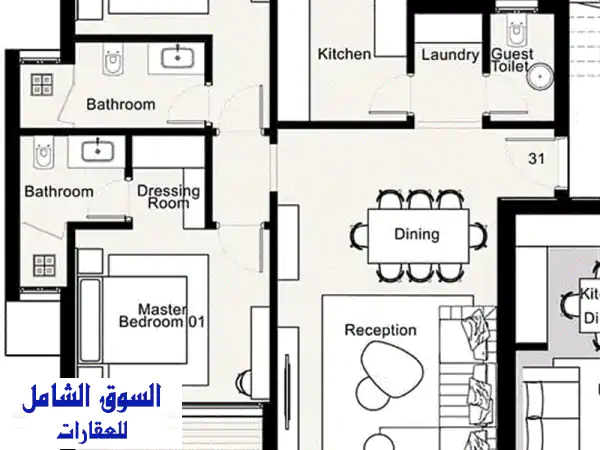 بنتهاوس فاخر 113م² في بالم هيلز -  فرصة استثمارية...