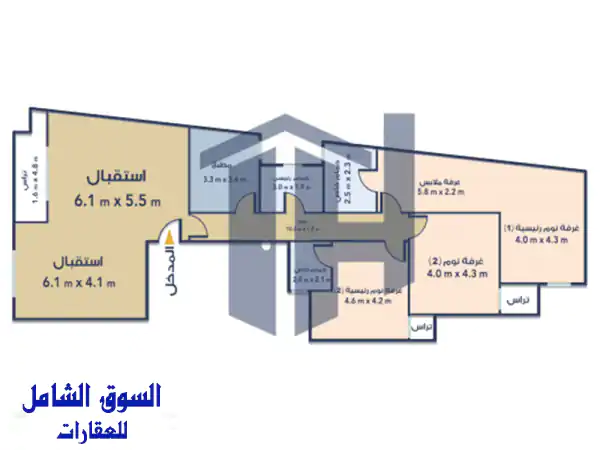 شقة فاخرة للبيع في سابا باشا - 240 متر - إطلالة خلابة...