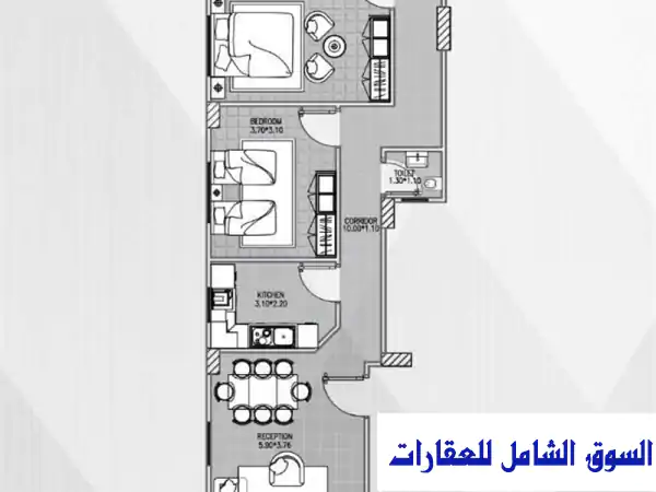 شقة للبيع في المربع الذهبي، حدائق أكتوبر بسعر لا يُفوّت! (135م، نصف تشطيب)