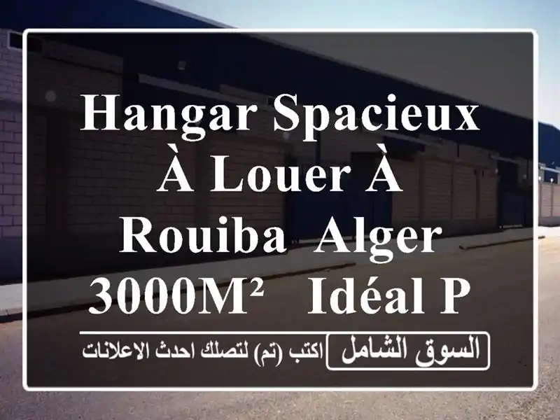 Hangar spacieux à louer à Rouiba, Alger - 3000m² - Idéal pour votre activité!