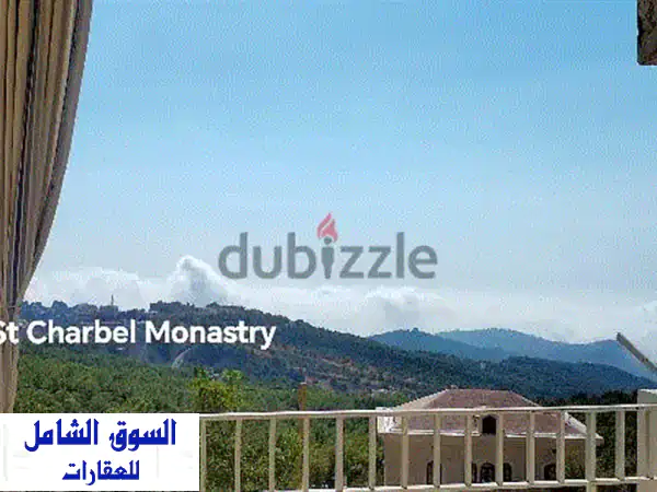 شقة مفروشة للبيع في مشمش - إطلالة خلابة على مار شربل!