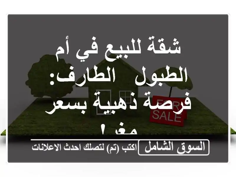شقة للبيع في أم الطبول - الطارف: فرصة ذهبية بسعر مغرٍ!