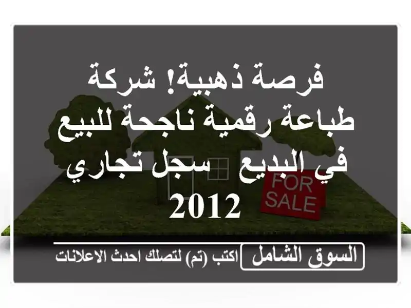 فرصة ذهبية! شركة طباعة رقمية ناجحة للبيع في البديع -...