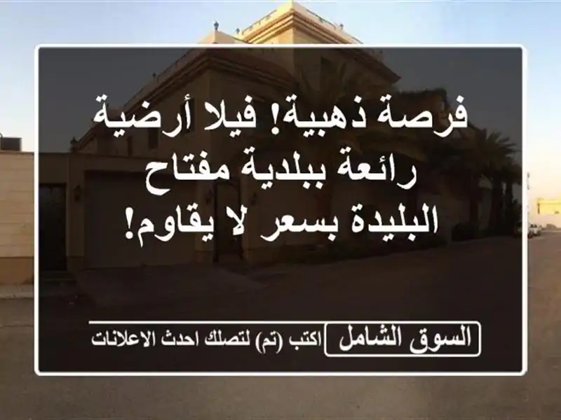 فرصة ذهبية! فيلا أرضية رائعة ببلدية مفتاح -...
