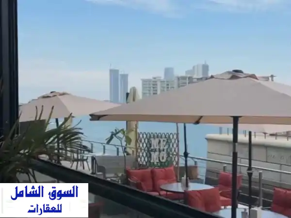 مقهى فاخر مجهز للإيجار في ووتر جاردن سيتي - بلوك 3S | اطلالة بحرية خلابة!