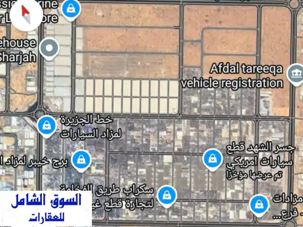 أرض صناعية للإيجار في قلب سوق السكراب - الحنو - مساحة...
