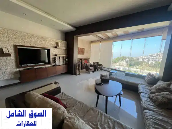 شقة دوبلكس مفروشة فاخرة للبيع في غزير - إطلالة...