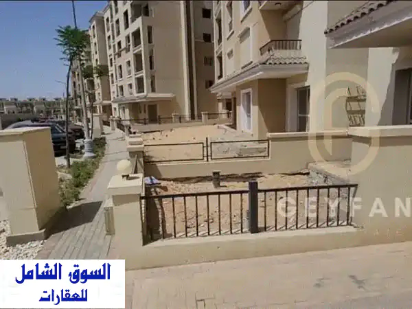 شقة أرضي بجنينة 100م² في كمبوند سراي S2 | استلام فوري!...