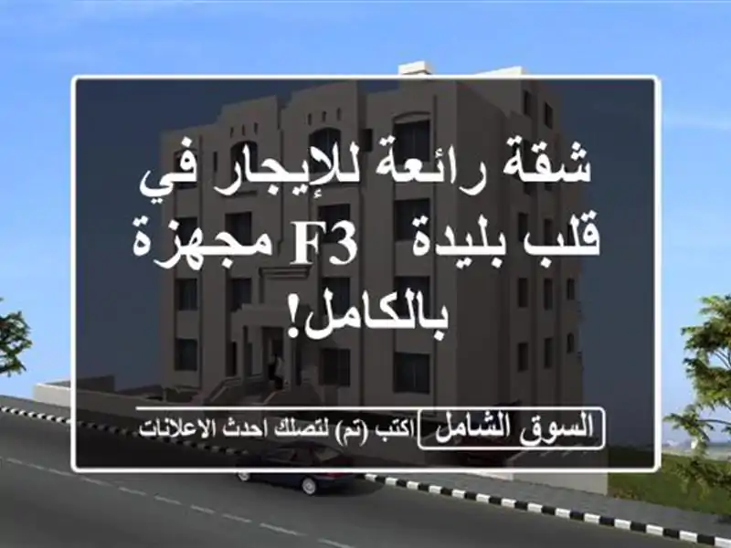 شقة رائعة للإيجار في قلب بليدة -  F3 مجهزة بالكامل!