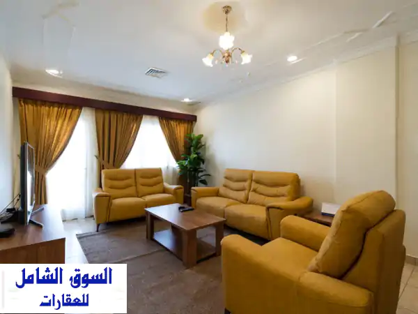 شقة فاخرة مفروشة بالمنقف - الكويت | 3 غرف نوم + مسبح...