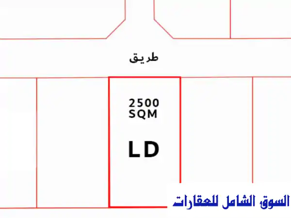 فرصة ذهبية! أرض صناعية للبيع في رأس زويد - 2500 متر -...