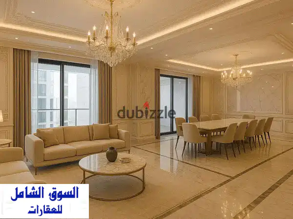شقة فاخرة 186م بفيو مفتوح خلاب في قلب الشيخ زايد - مقدم...