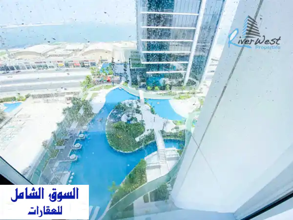 استوديو فاخر على طراز المنتجع مع اطلالة على المسبح  مفروش بالكامل. سعر البيع 55000 دينار بحريني. ...