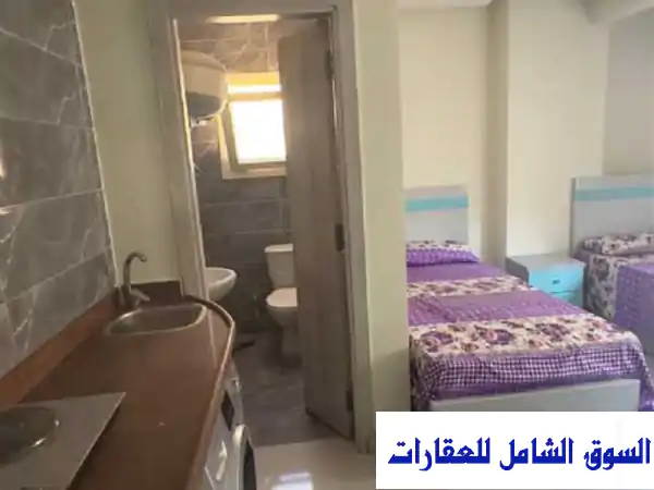 ستوديو مفروش فاخر للإيجار في قلب الحي الأول 6 أكتوبر - مثالي للبنات والأسر!