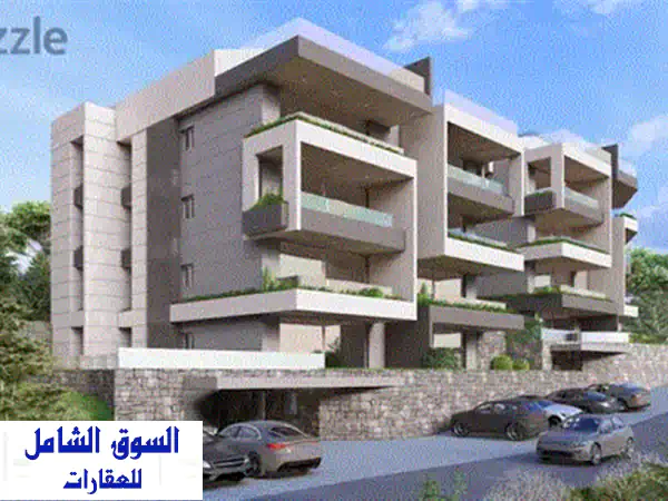 شقة فاخرة للبيع في بيت مري مع تراس واسع وإطلالة خلابة على بيروت