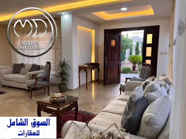 شقة أرضية فاخرة للبيع في أم السماق | 310م² + تراسات وحديقة خاصة