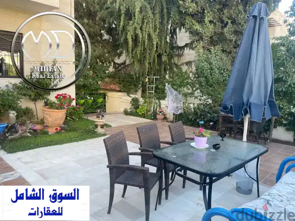 شقة شبه ارضي مفروشة للايجار دابوق مساحة 130 م مع ترس...