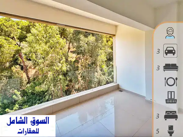 شقة فاخرة للبيع في ديك المهدي - 170م² + 170م² روف! ٣ غرف...