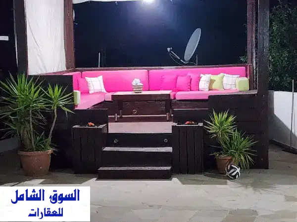 شقة مفروشة فاخرة مع تراس -  أريحية وعصرية في قلب عاليه!