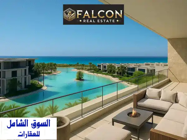 شاليه فاخر مطل على البحر من كل زاوية في راس الحكمة...