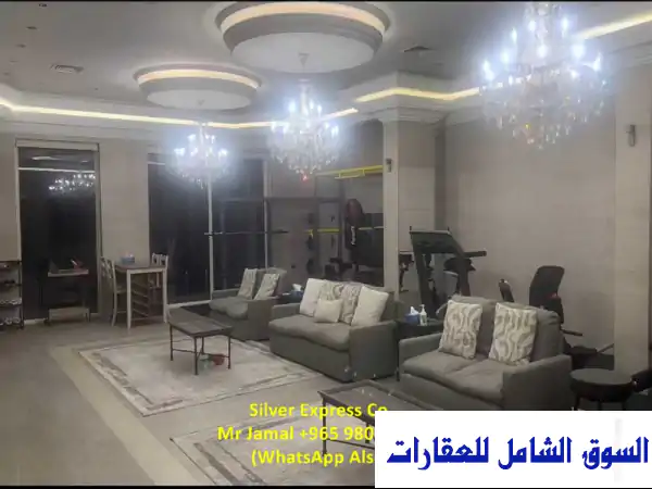 طابق واسع مفروش بالكامل للإيجار في أبو فطيرة -  مسبح، صالة رياضية، و مواقف مظللة!