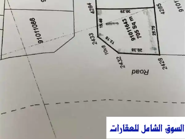 فرصة ذهبية! أرض زاوية في الوكير بمساحة 705م²، رخص...