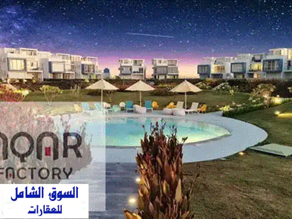شاليه 150 متر بجاردن للبيع في لافيستا راس الحكمة في الكيلو 200 دايركت بيشوف البحر
