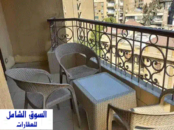 شقة مفروشة فاخرة للإيجار في المهندسين - غرفتين وصالة وحمامين - مساحة 150م²