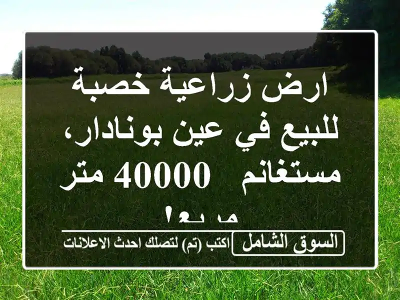 ارض زراعية خصبة للبيع في عين بونادار، مستغانم - 40000...